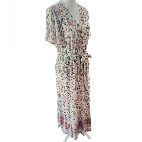 Knox Rose Cream Floral Maxi Dress size L. - Picture 8 of 9